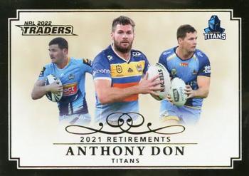 2022 NRL Traders - Retirements #R04 Anthony Don Front